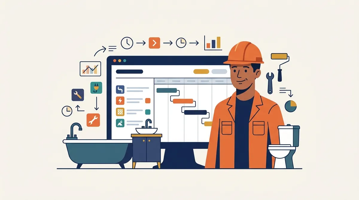 Remodeling Project Scheduling Software: Trade Sequencing and Lead Times for Bathroom Jobs