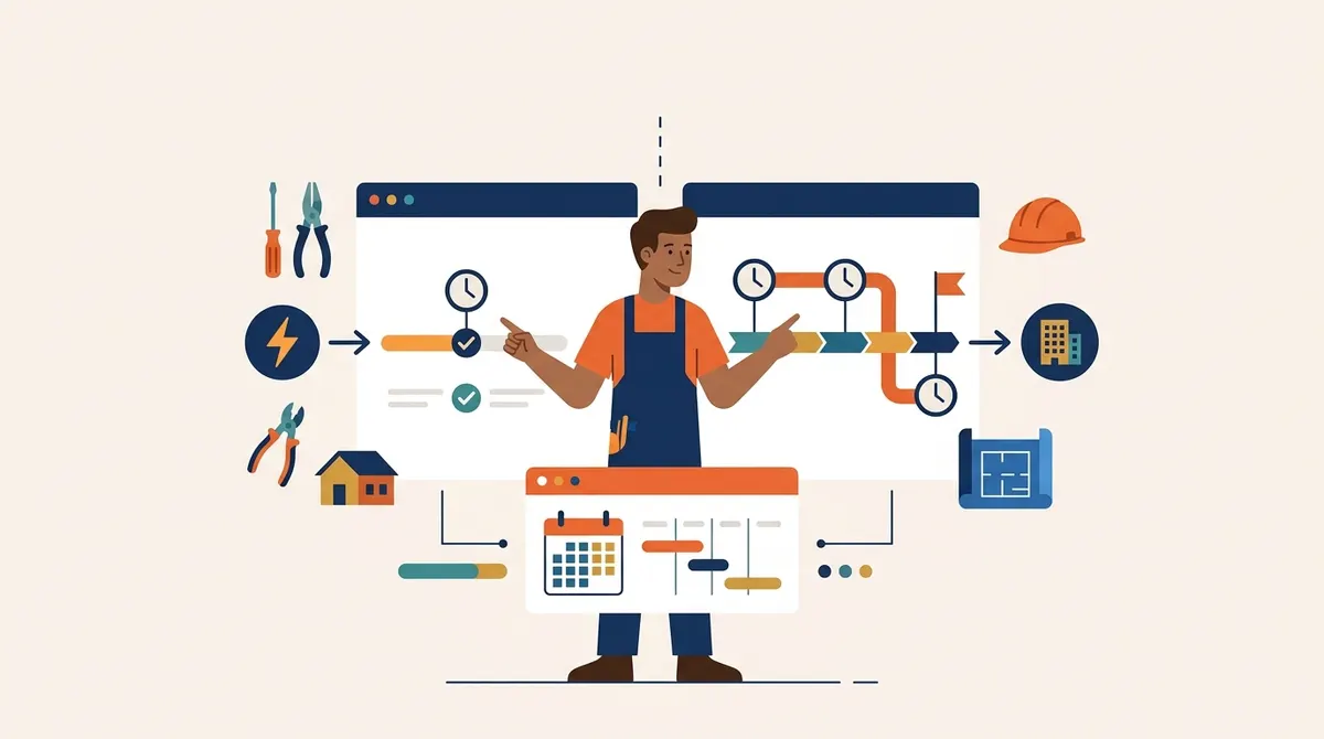Service calls vs multi-day projects: one schedule, two clocks