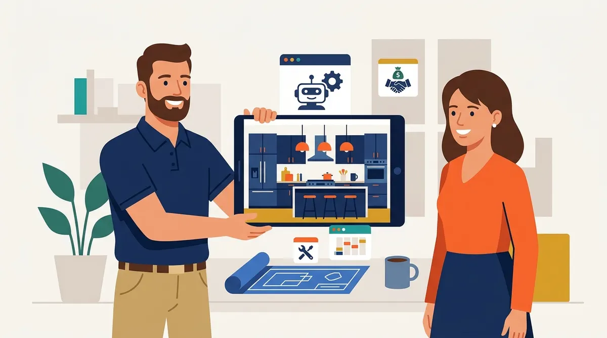 AI design visualization: selling the finished kitchen before the deposit
