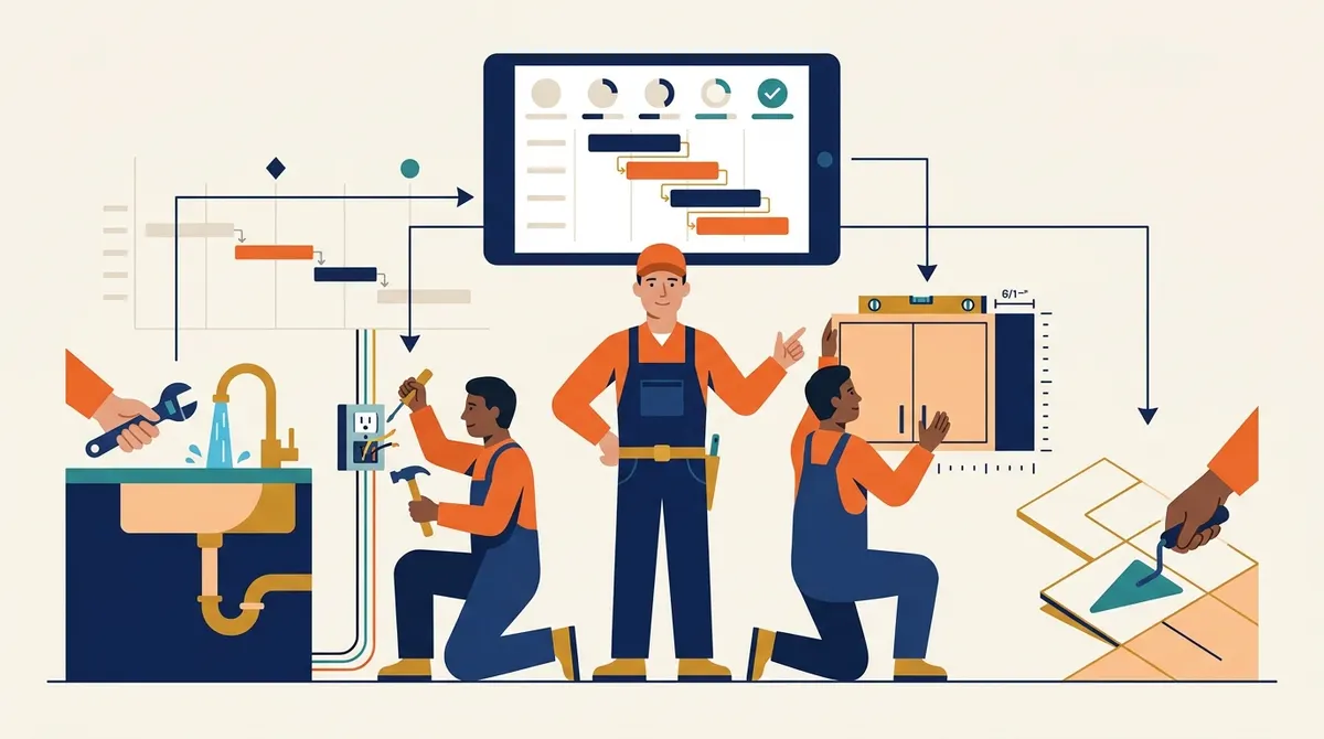The kitchen trade sequence your software has to model