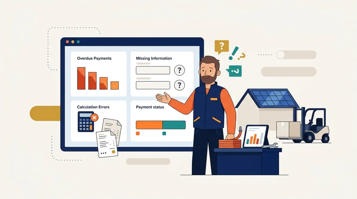 Common invoicing mistakes solar contractors make